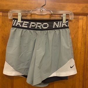 Womens Nike Pro shorts with spandex underneath